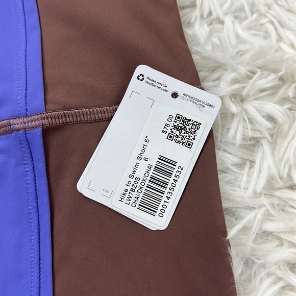 NWT Lululemon Hike to Swim Short 6" Charged Indigo / Dark Oxide / Charged Indigo - Picture 3 of 6